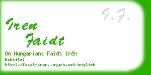iren faidt business card
